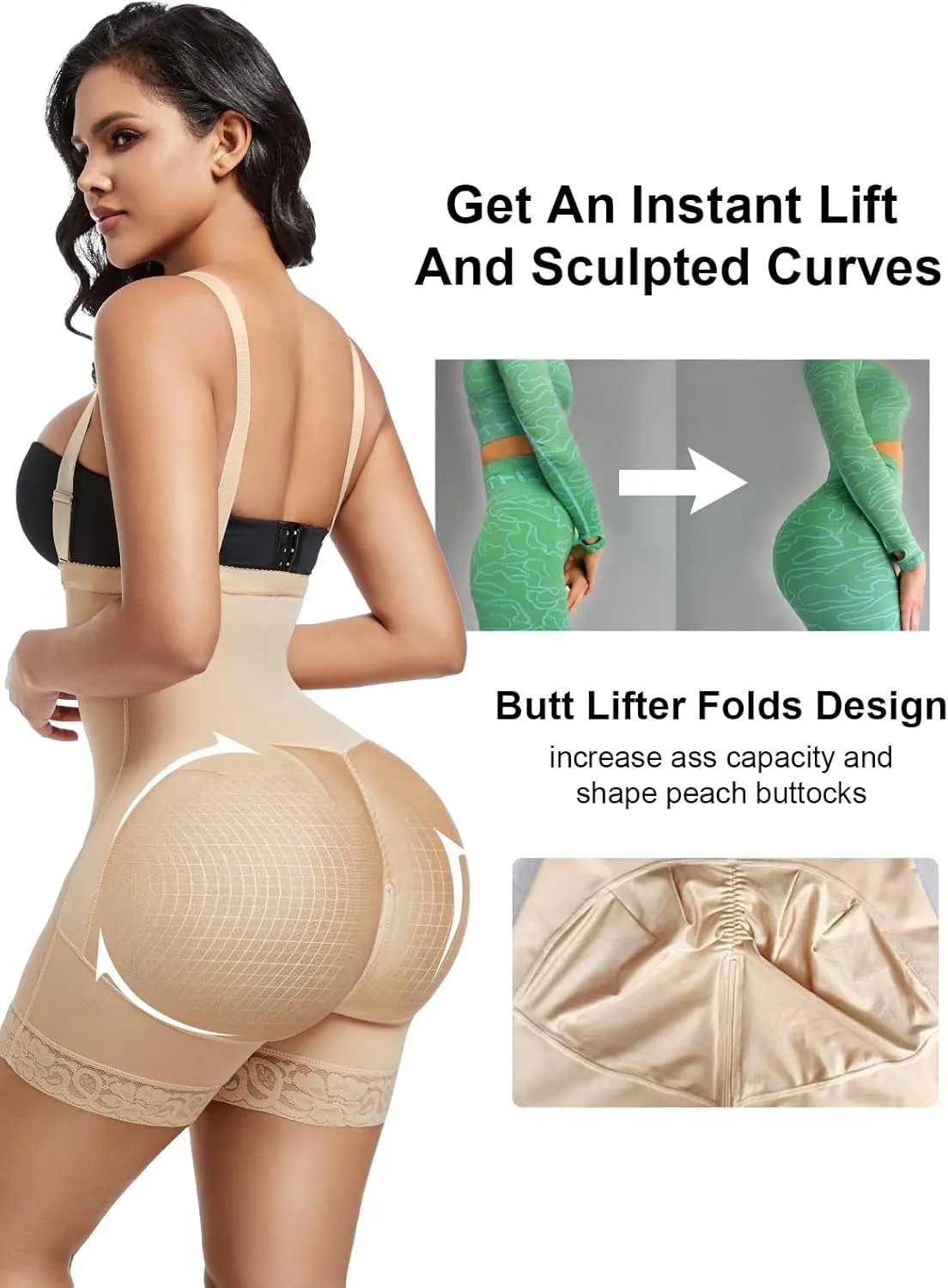 Fajas Colombians Shapewear Tummy Control Post Surgery Compression Garment Waist Shaping Hip Lifter for Women