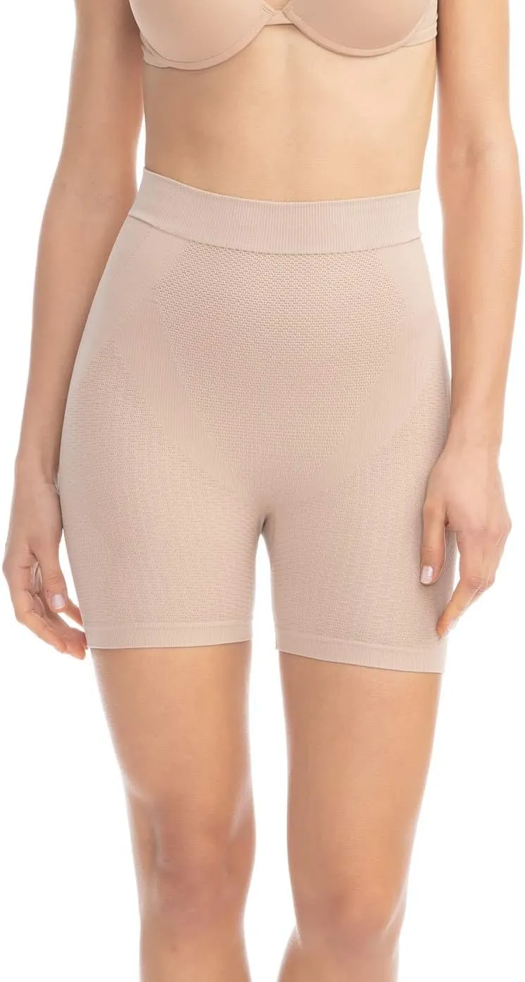 Farmacell Mid Thigh Shorts for Women Made in Italy - Seamless Tummy Control Shapewear Push-Up Anti-Cellulite - 302