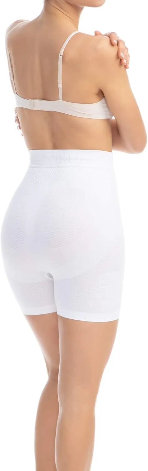 Farmacell Mid Thigh Shorts for Women Made in Italy - Seamless Tummy Control Shapewear Push-Up Anti-Cellulite - 302