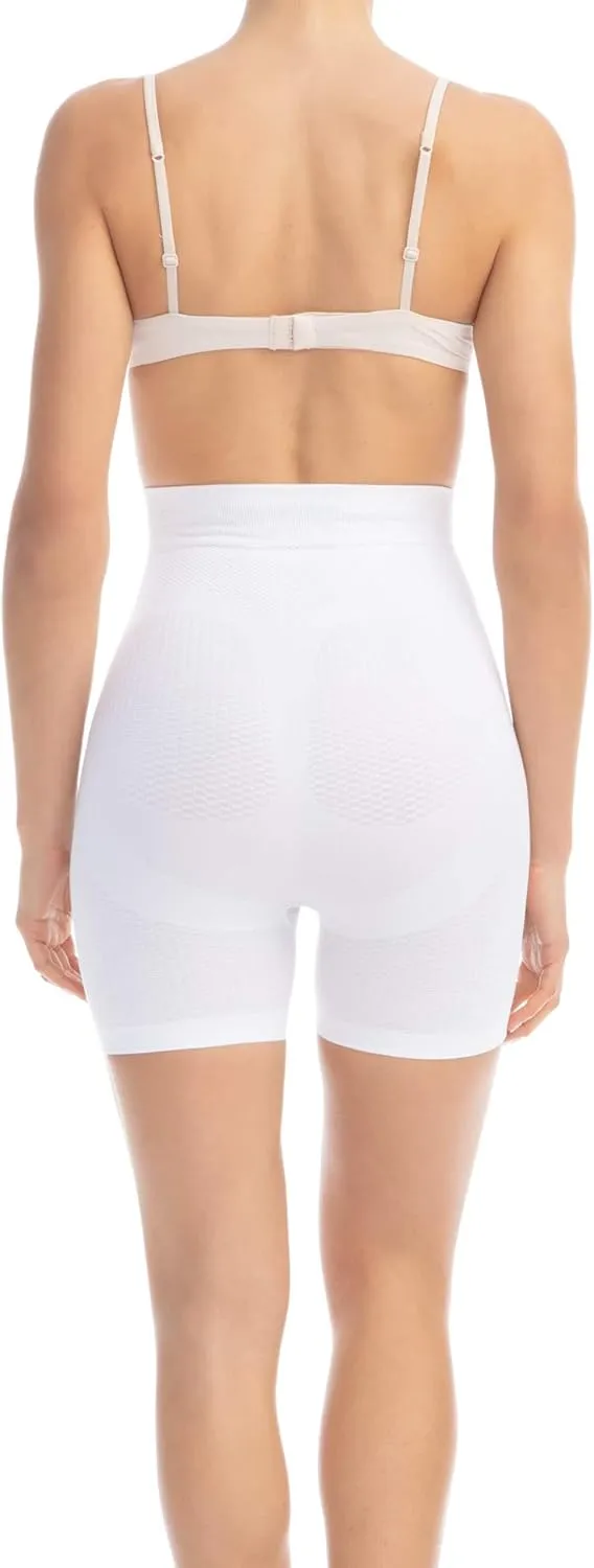 Farmacell Mid Thigh Shorts for Women Made in Italy - Seamless Tummy Control Shapewear Push-Up Anti-Cellulite - 302