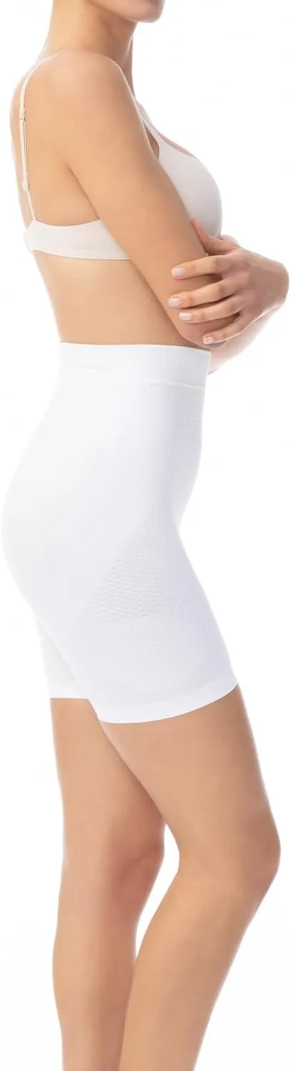 Farmacell Mid Thigh Shorts for Women Made in Italy - Seamless Tummy Control Shapewear Push-Up Anti-Cellulite - 302