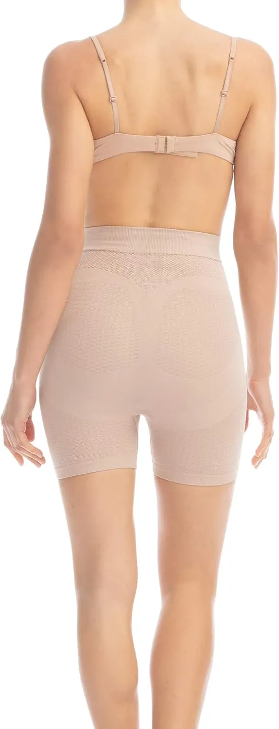 Farmacell Mid Thigh Shorts for Women Made in Italy - Seamless Tummy Control Shapewear Push-Up Anti-Cellulite - 302