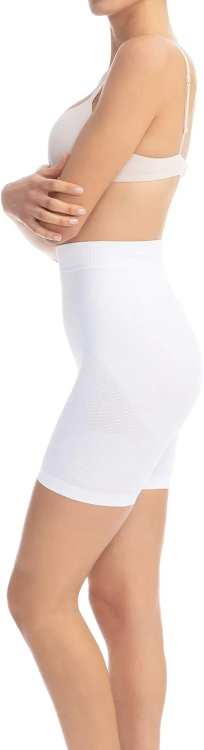 Farmacell Mid Thigh Shorts for Women Made in Italy - Seamless Tummy Control Shapewear Push-Up Anti-Cellulite - 302