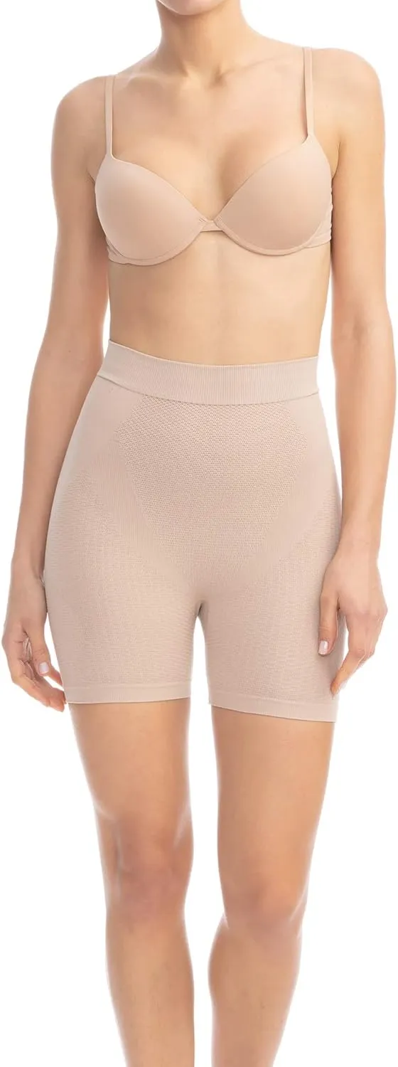 Farmacell Mid Thigh Shorts for Women Made in Italy - Seamless Tummy Control Shapewear Push-Up Anti-Cellulite - 302