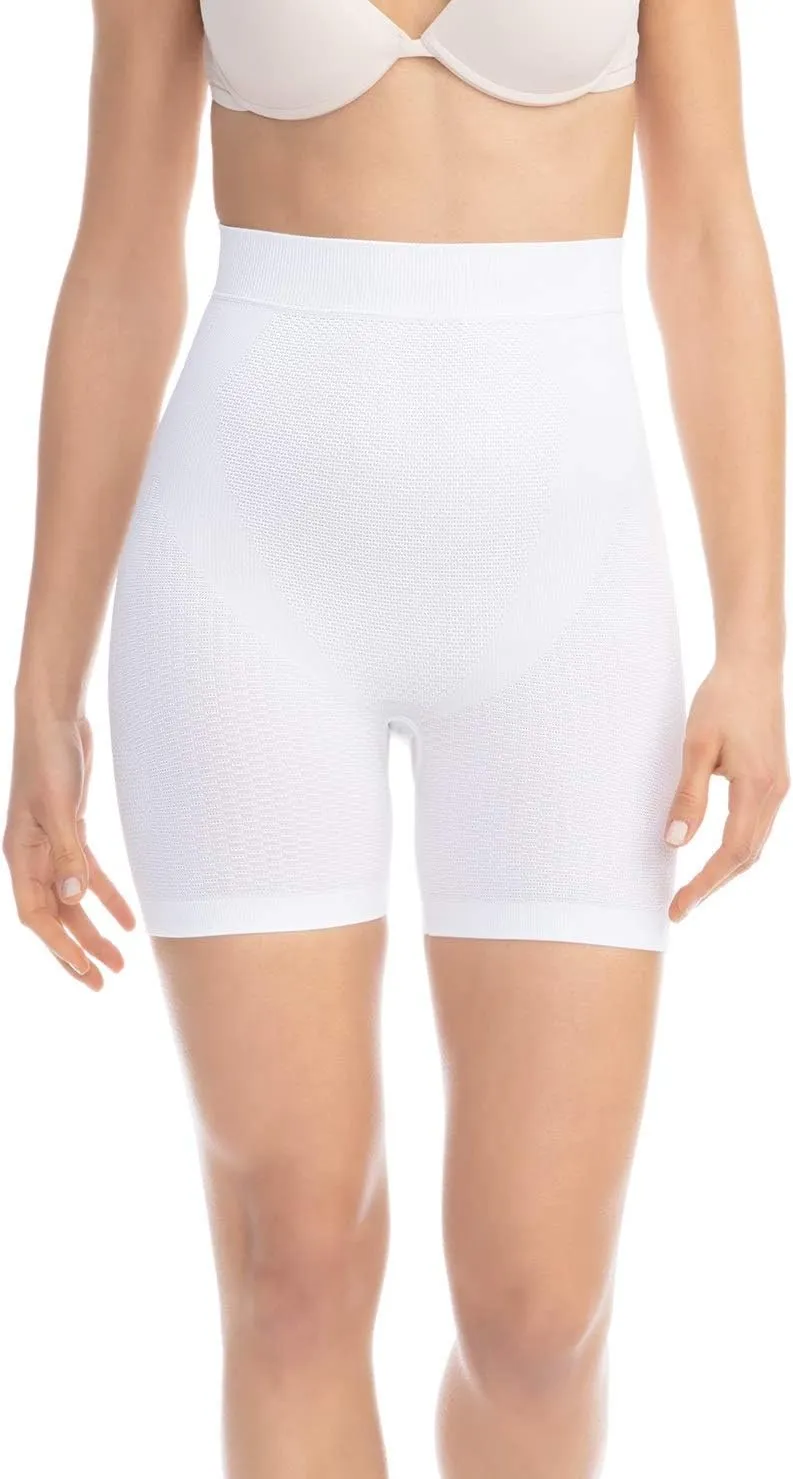 Farmacell Mid Thigh Shorts for Women Made in Italy - Seamless Tummy Control Shapewear Push-Up Anti-Cellulite - 302