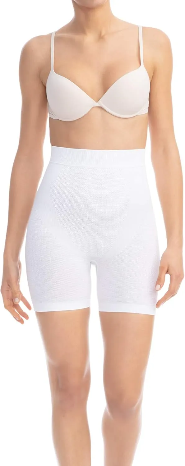 Farmacell Mid Thigh Shorts for Women Made in Italy - Seamless Tummy Control Shapewear Push-Up Anti-Cellulite - 302