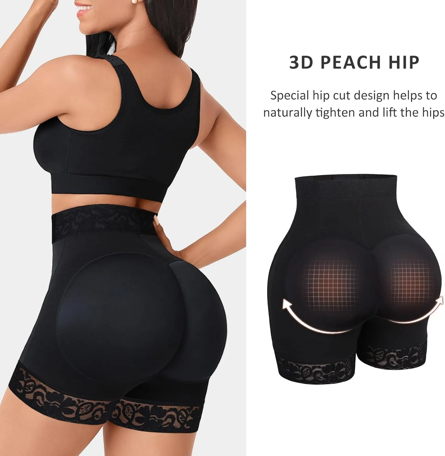 FeelinGirl Body Shaper for Women Butt Lifting Shapewear Tummy Control Panties with Hook Zipper Closure