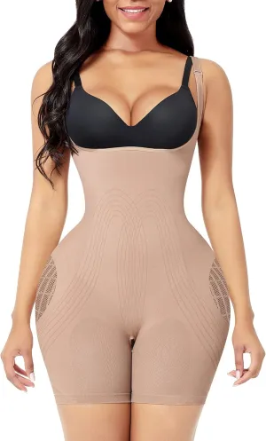 FeelinGirl Shapewear for Women Tummy Control Butt Lifting Colombianas Seamless Bodysuit High Back Full Body Shaper
