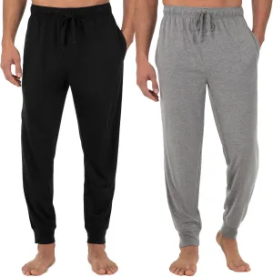 Fruit of the Loom Men's Jersey Knit Jogger Sleep Pant (1 and 2 Packs)