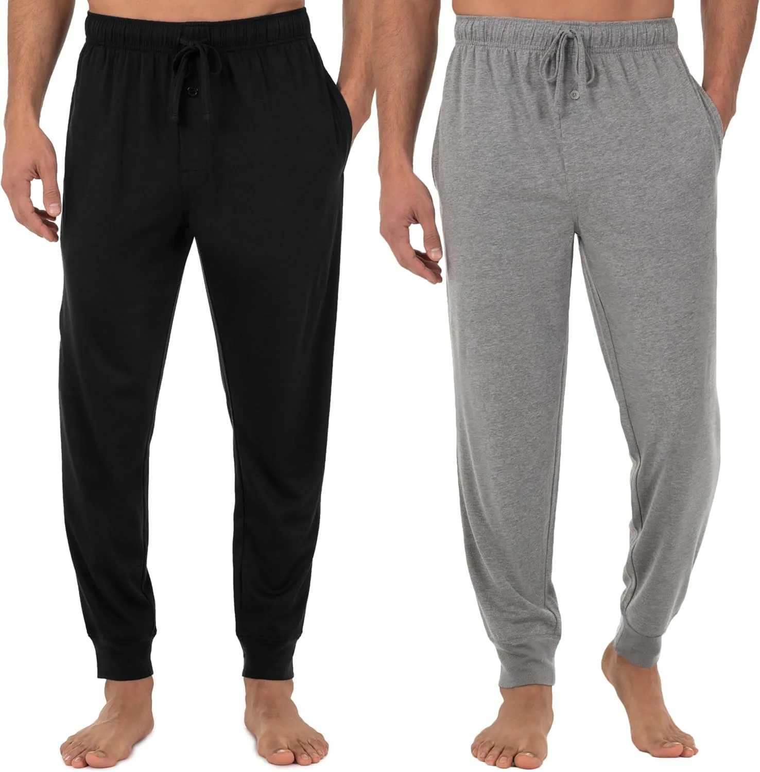 Fruit of the Loom Men's Jersey Knit Jogger Sleep Pant (1 and 2 Packs)