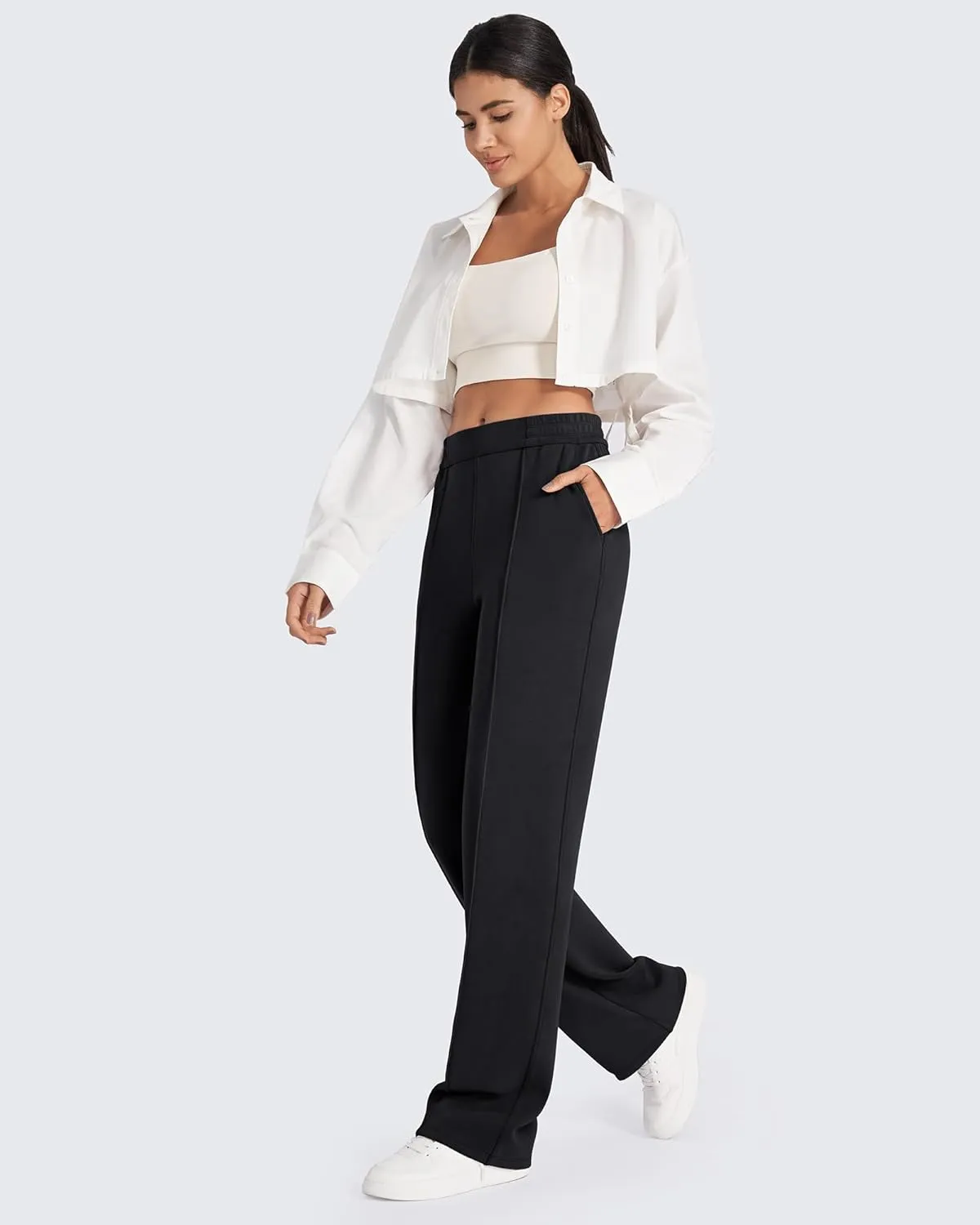 G4Free Smoofit Modal Soft Women Wide Leg Sweatpants with Pockets Yoga Pants Casual Lounge Trousers Petite/Regular/Tall