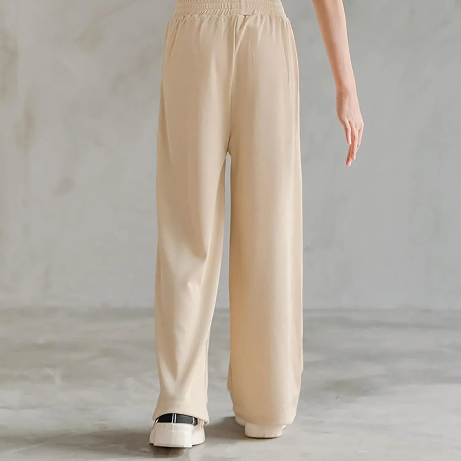 Girls Ice Silk Wide Leg Pants Kids Solid Elastic Waist Palazzo Pant Loose Straight Comfy Sweatpants Baggy Trousers