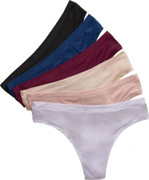 Hanes Women's Microfiber Stretch Underwear Pack, Comfort Flex Fit Brief Bikini or Thong Panties, 6-Pack