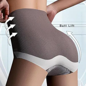 High Waist Seamless Ice Silk Shaping Pants, Ice Silk Butt Lifting Shapewear Brief for Women