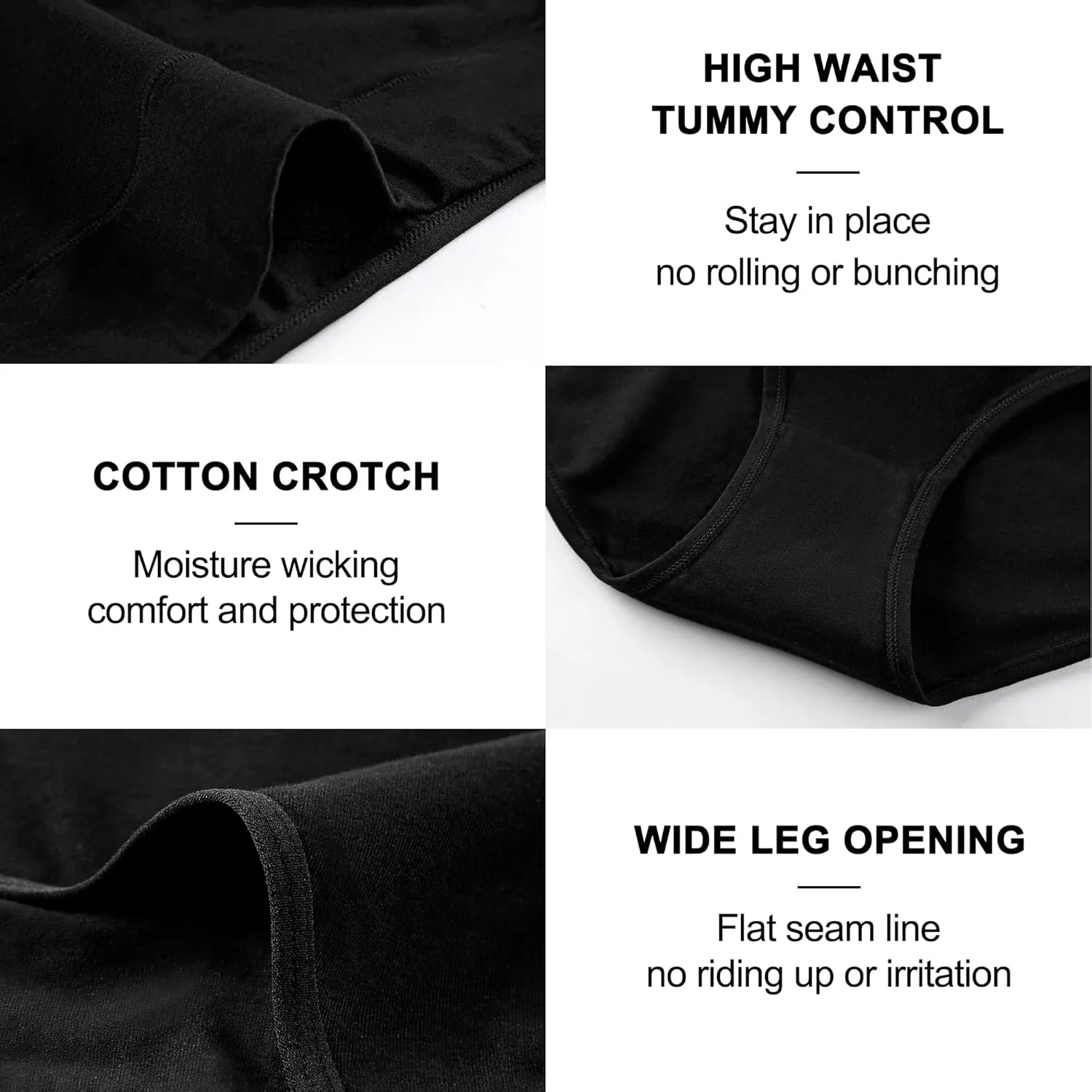 High Waisted Postpartum Underwear Womens Cotton Underwear Soft Breathable Full Coverage Stretch Panties Multipack