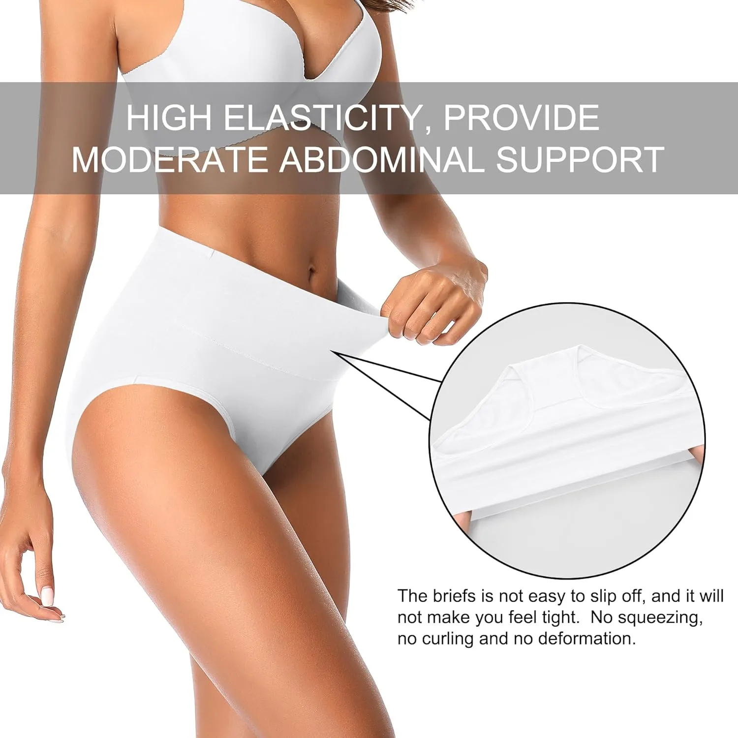 High Waisted Postpartum Underwear Womens Cotton Underwear Soft Breathable Full Coverage Stretch Panties Multipack