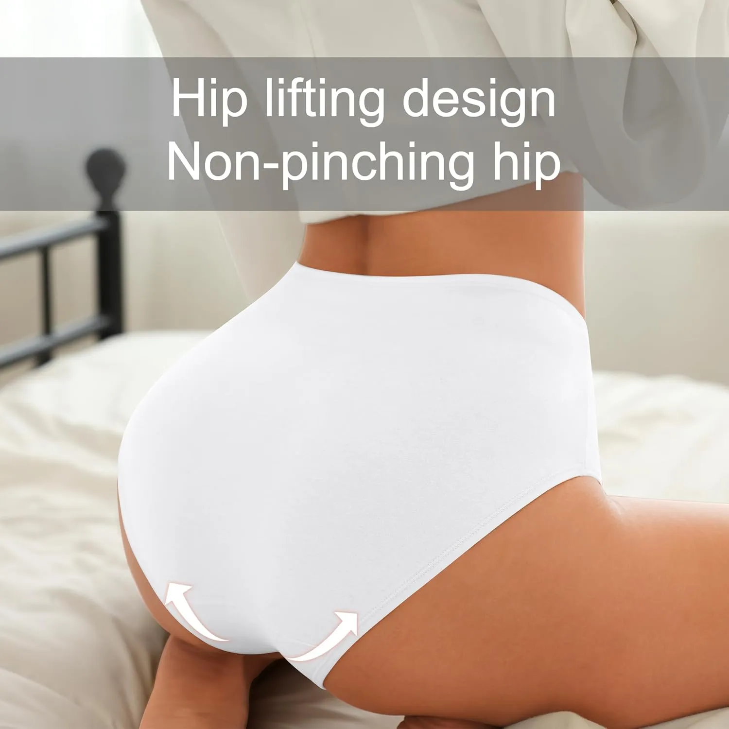 High Waisted Postpartum Underwear Womens Cotton Underwear Soft Breathable Full Coverage Stretch Panties Multipack