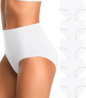 High Waisted Postpartum Underwear Womens Cotton Underwear Soft Breathable Full Coverage Stretch Panties Multipack