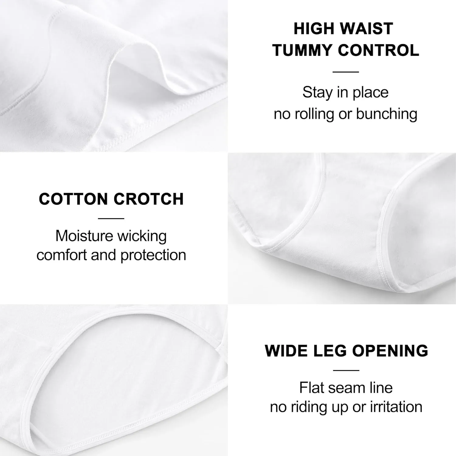 High Waisted Postpartum Underwear Womens Cotton Underwear Soft Breathable Full Coverage Stretch Panties Multipack