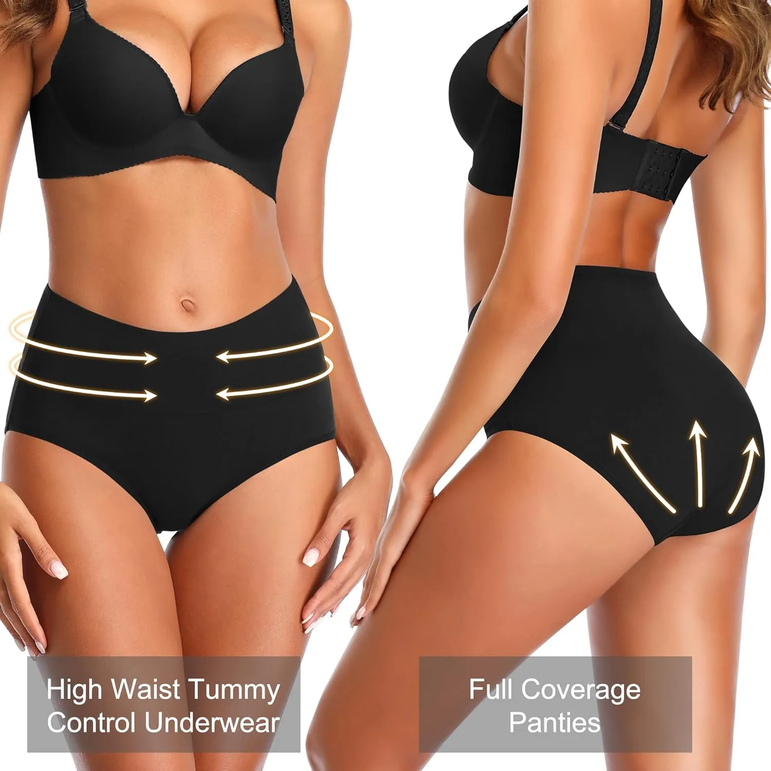 High Waisted Postpartum Underwear Womens Cotton Underwear Soft Breathable Full Coverage Stretch Panties Multipack