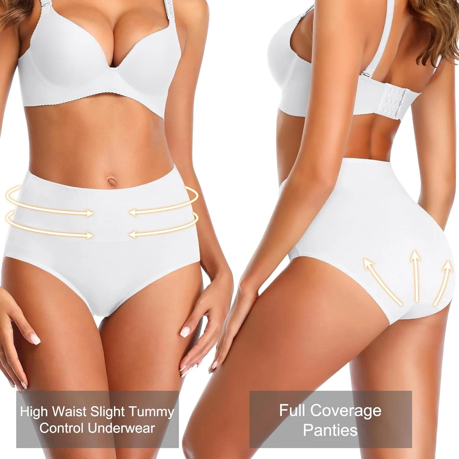 High Waisted Postpartum Underwear Womens Cotton Underwear Soft Breathable Full Coverage Stretch Panties Multipack