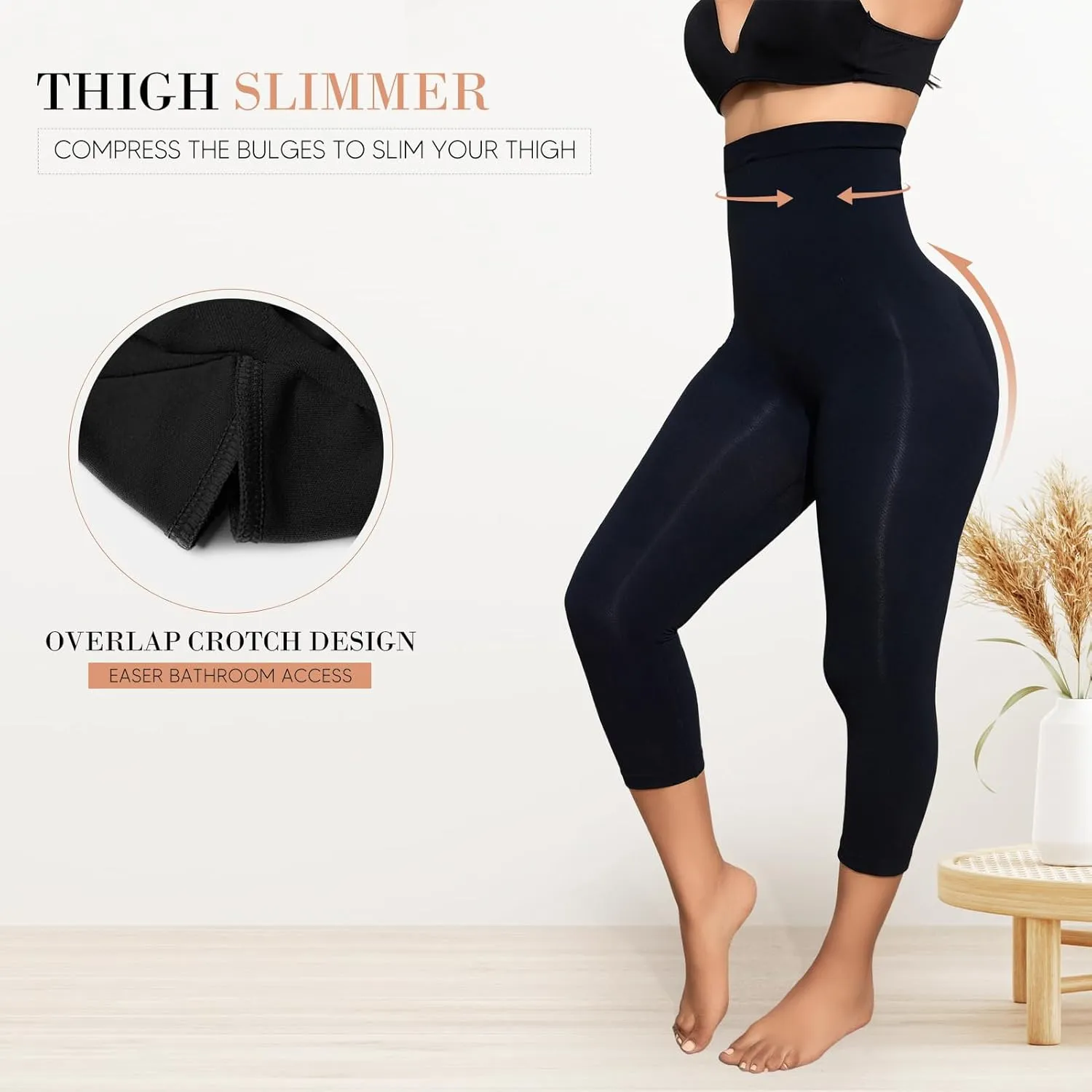 High Waisted Shapewear Leggings for Women Tummy Control Body Shaper Butt Lift Thigh Slimmer