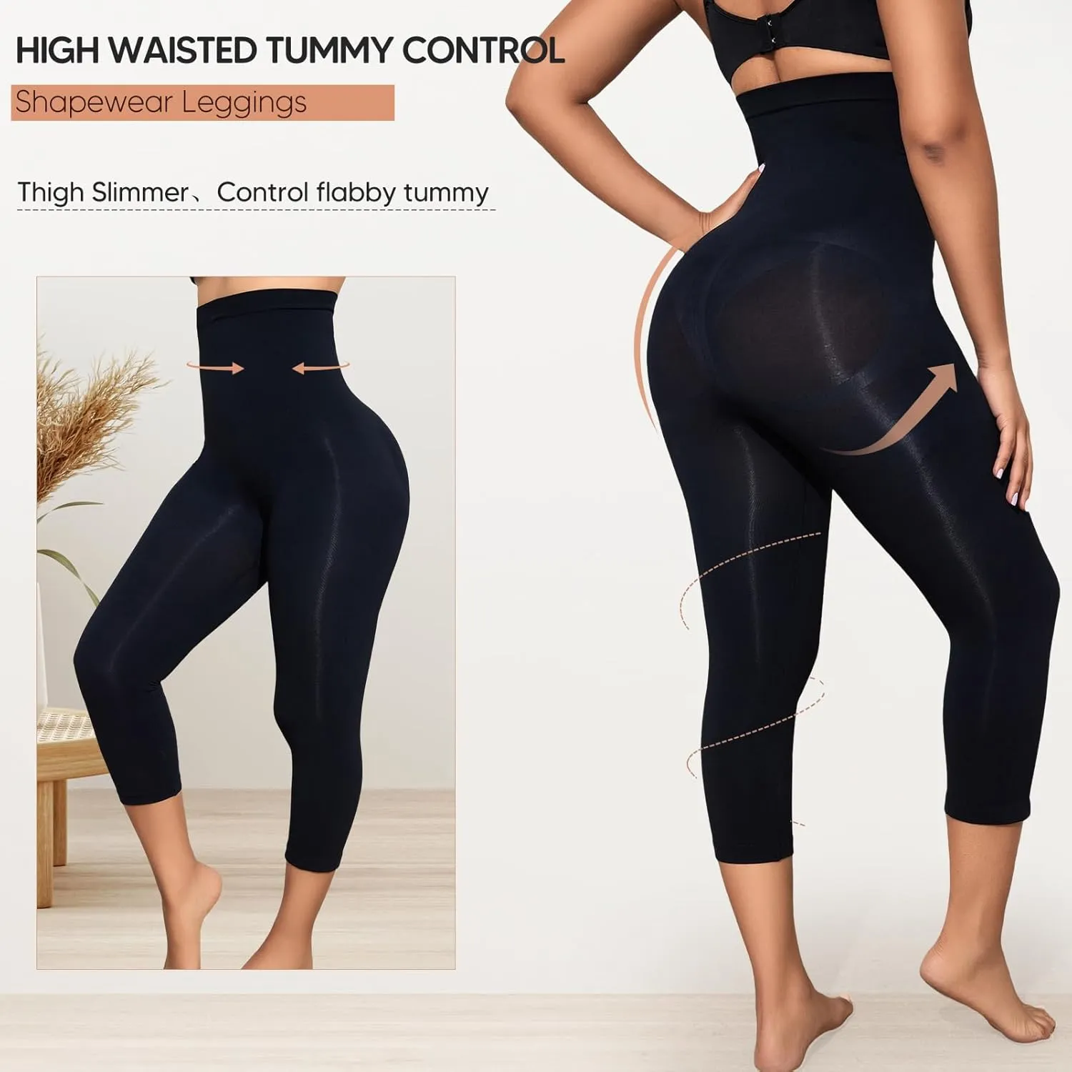 High Waisted Shapewear Leggings for Women Tummy Control Body Shaper Butt Lift Thigh Slimmer