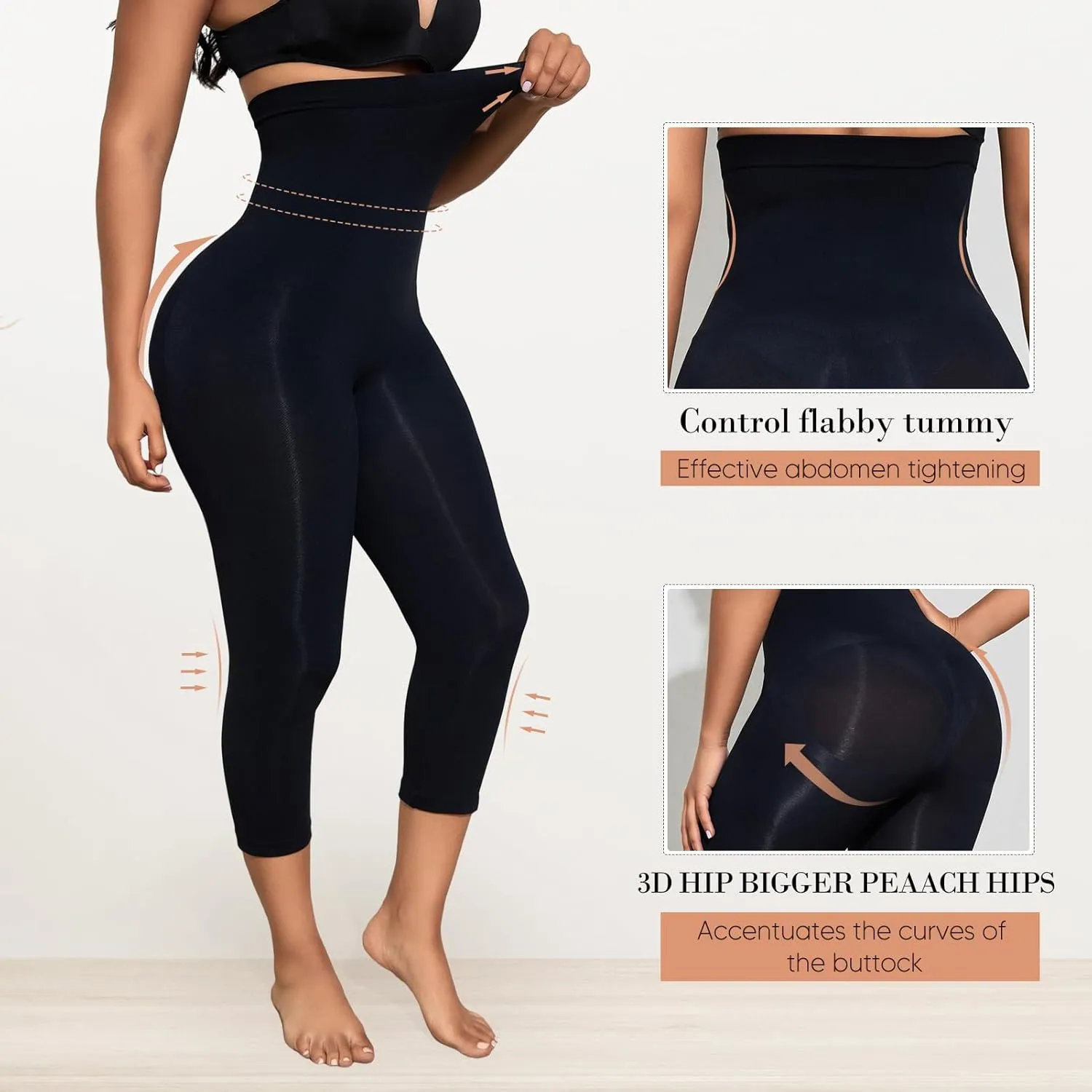 High Waisted Shapewear Leggings for Women Tummy Control Body Shaper Butt Lift Thigh Slimmer