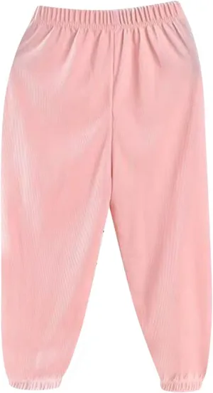 Ice Silk Summer Thin Joggers Pants for Girls Lightweight Casual Solid Loose Elastic Waist Sweatpants for 1-11 Years