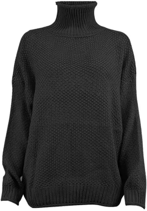 iLH Womens Oversized Sweaters Turtle Neck Solid Color Chunky Pullover Sweaters Fall Winter Cozy Boyfriend Sweaters Loose Fit