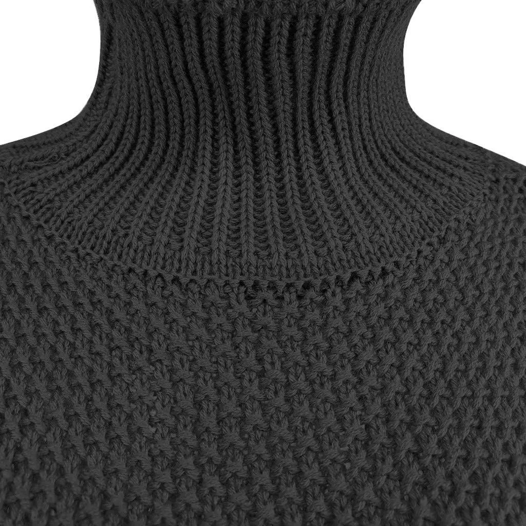 iLH Womens Oversized Sweaters Turtle Neck Solid Color Chunky Pullover Sweaters Fall Winter Cozy Boyfriend Sweaters Loose Fit