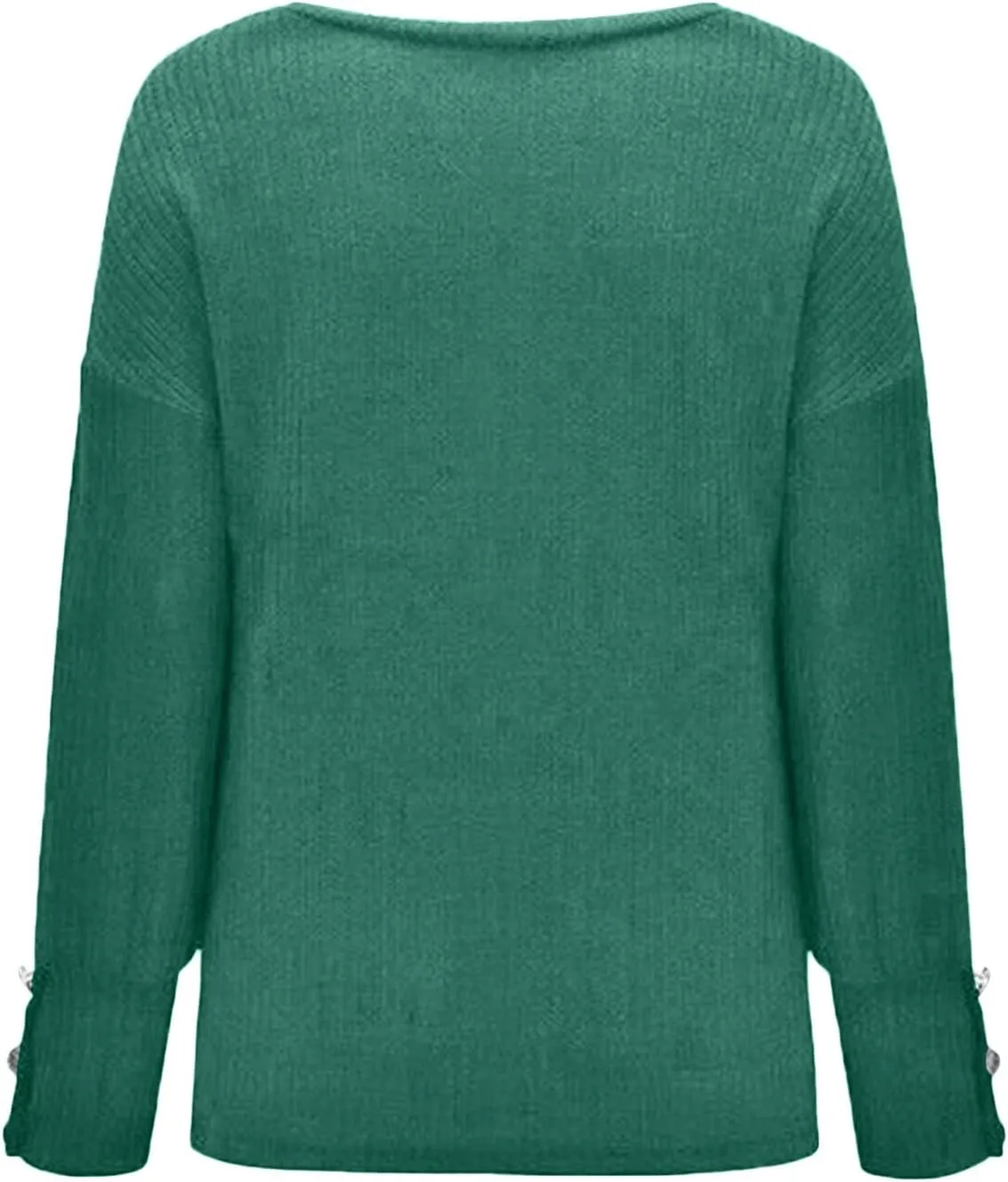 iLH Womens Vinatge Sweaters Gigot Sleeve Button Crewneck Pullover Sweaters for Women Fall Winter Leisure Elegant Sweaters
