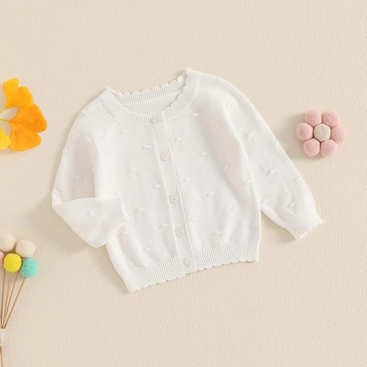 Infant Baby Girl Cardigan Sweater Long Sleeve Button Up Knit Sweatshirt Jacket Toddler Baby Girl Fall Outfits