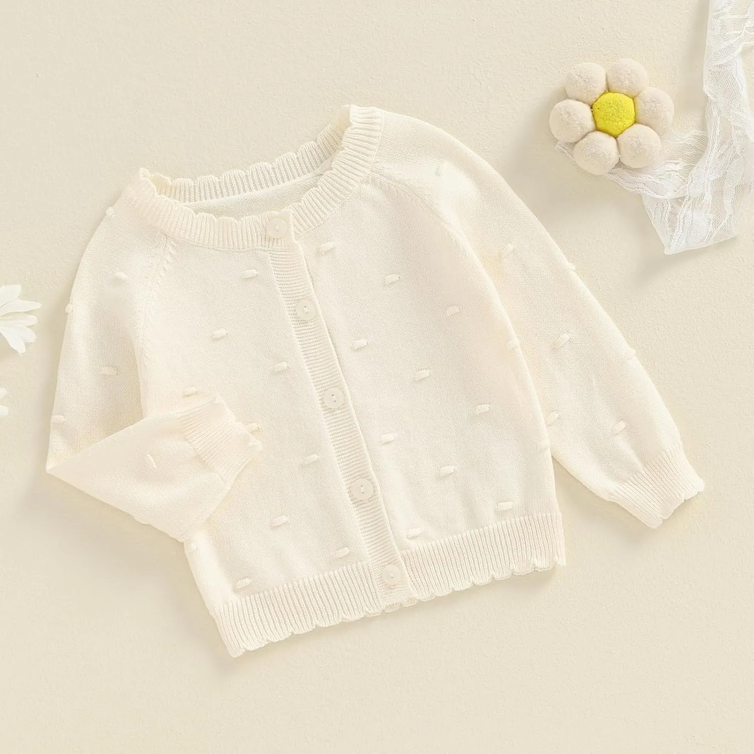 Infant Baby Girl Cardigan Sweater Long Sleeve Button Up Knit Sweatshirt Jacket Toddler Baby Girl Fall Outfits