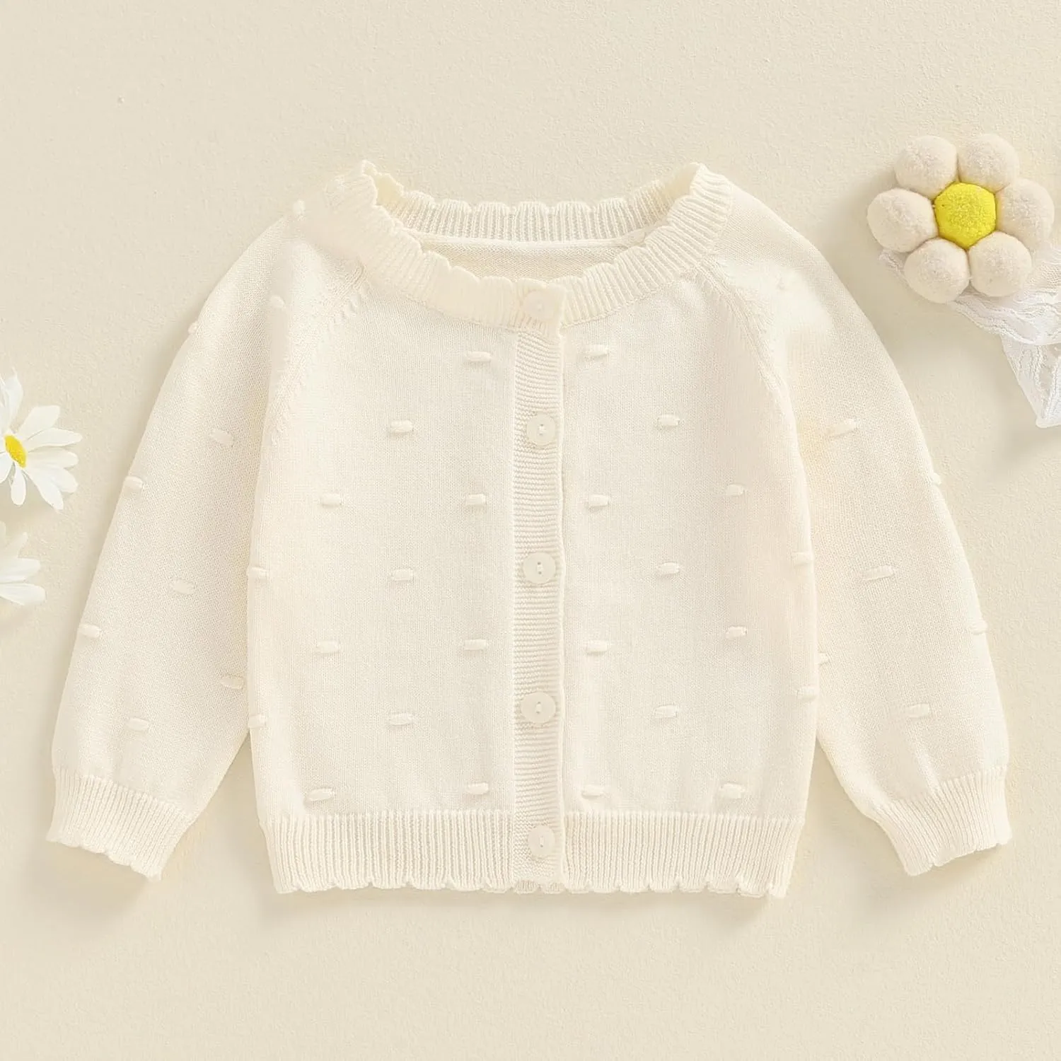 Infant Baby Girl Cardigan Sweater Long Sleeve Button Up Knit Sweatshirt Jacket Toddler Baby Girl Fall Outfits