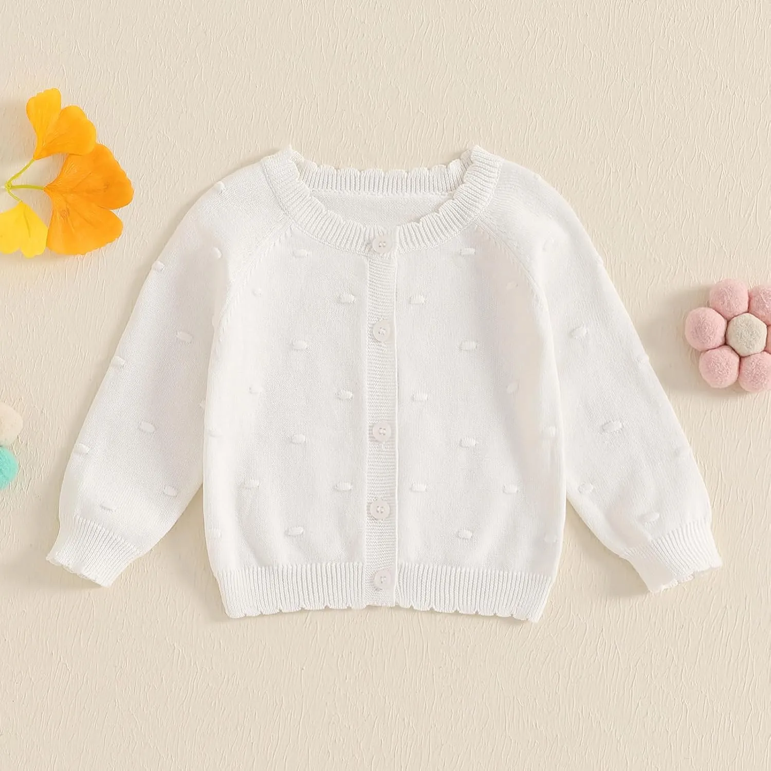 Infant Baby Girl Cardigan Sweater Long Sleeve Button Up Knit Sweatshirt Jacket Toddler Baby Girl Fall Outfits