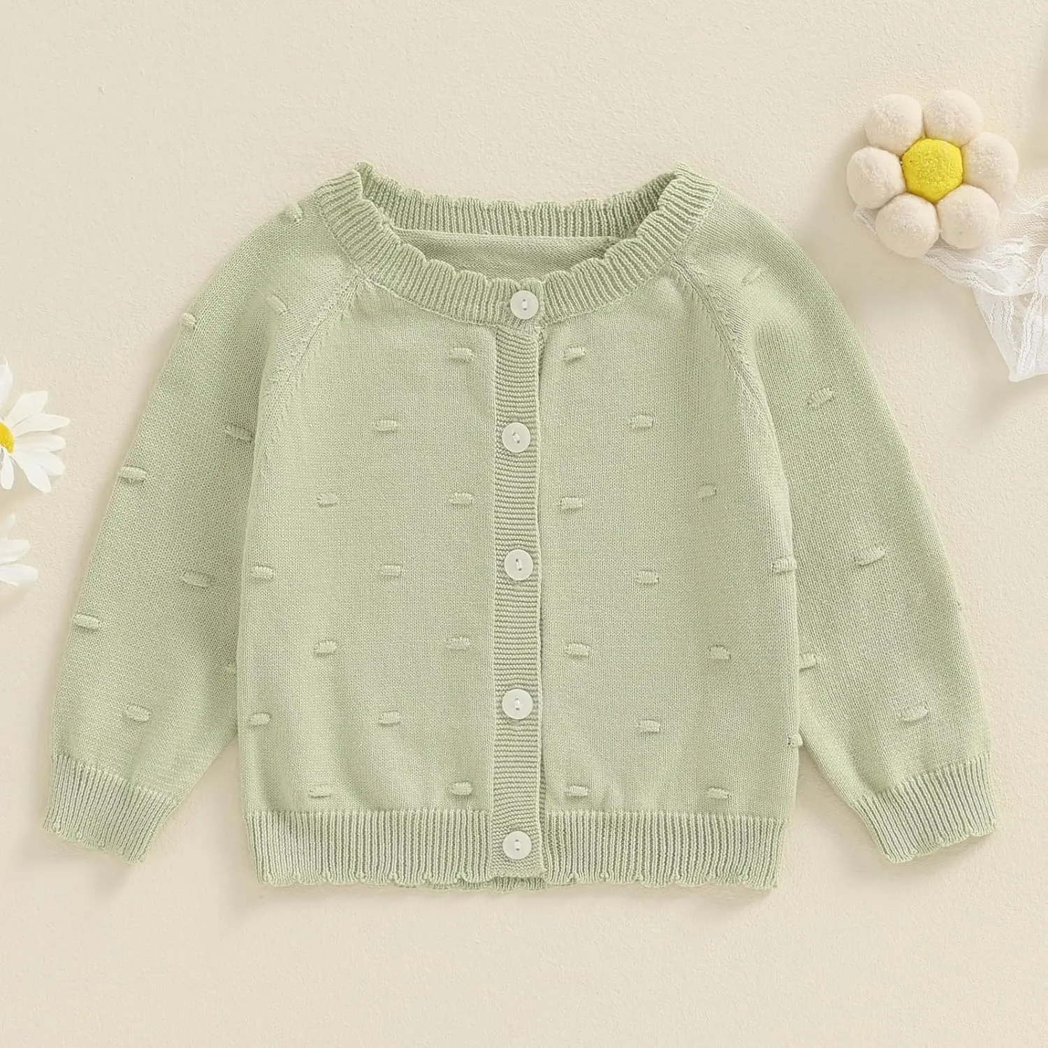 Infant Baby Girl Cardigan Sweater Long Sleeve Button Up Knit Sweatshirt Jacket Toddler Baby Girl Fall Outfits