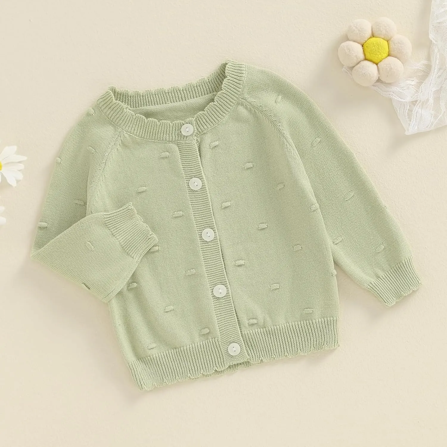 Infant Baby Girl Cardigan Sweater Long Sleeve Button Up Knit Sweatshirt Jacket Toddler Baby Girl Fall Outfits