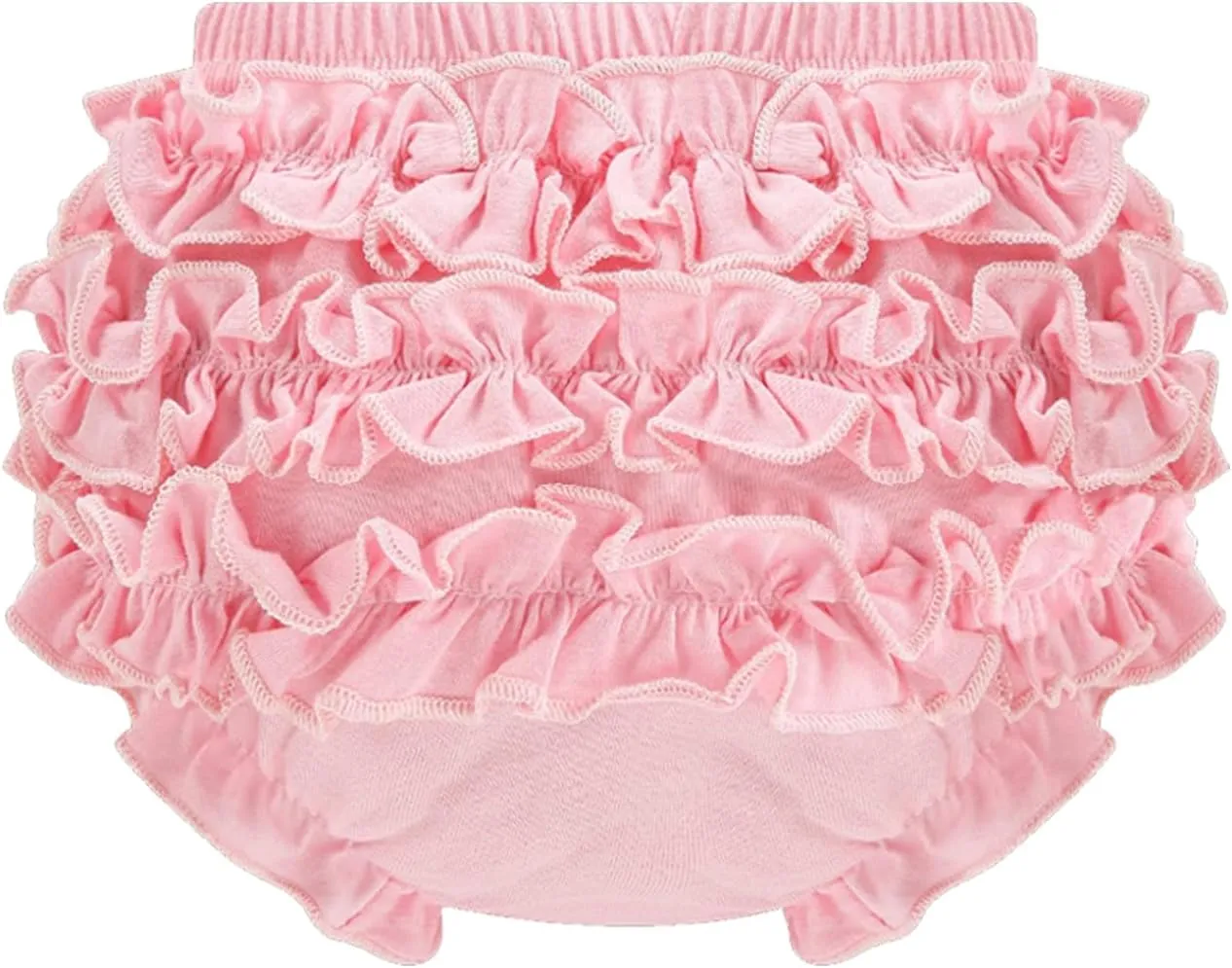 Infant Bloomers Underwear Ruffle Diaper Cover for Baby Girls Toddler Kids Cotton Shorts Panties 4-Pack