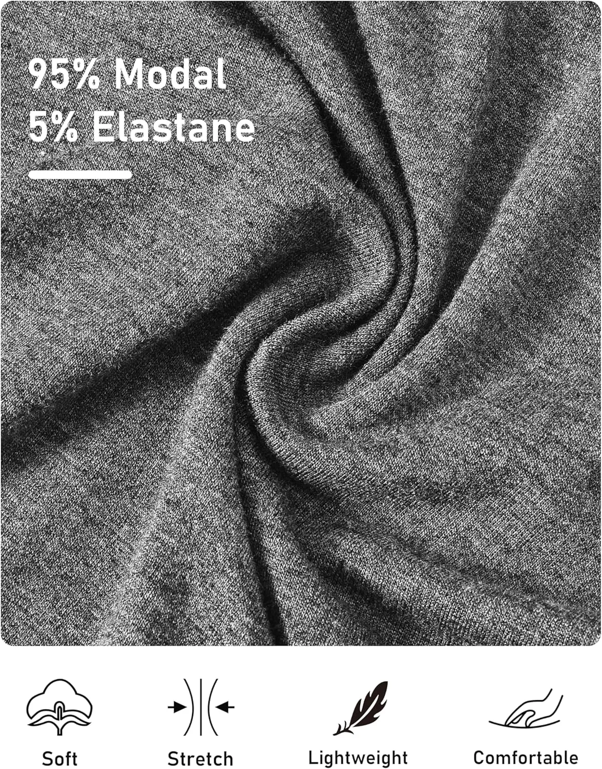 JINSHI Mens Modal Pajama Pants Soft Elastic Waist Mens Comfy Sleep Pants Lounge Pants with Pockets