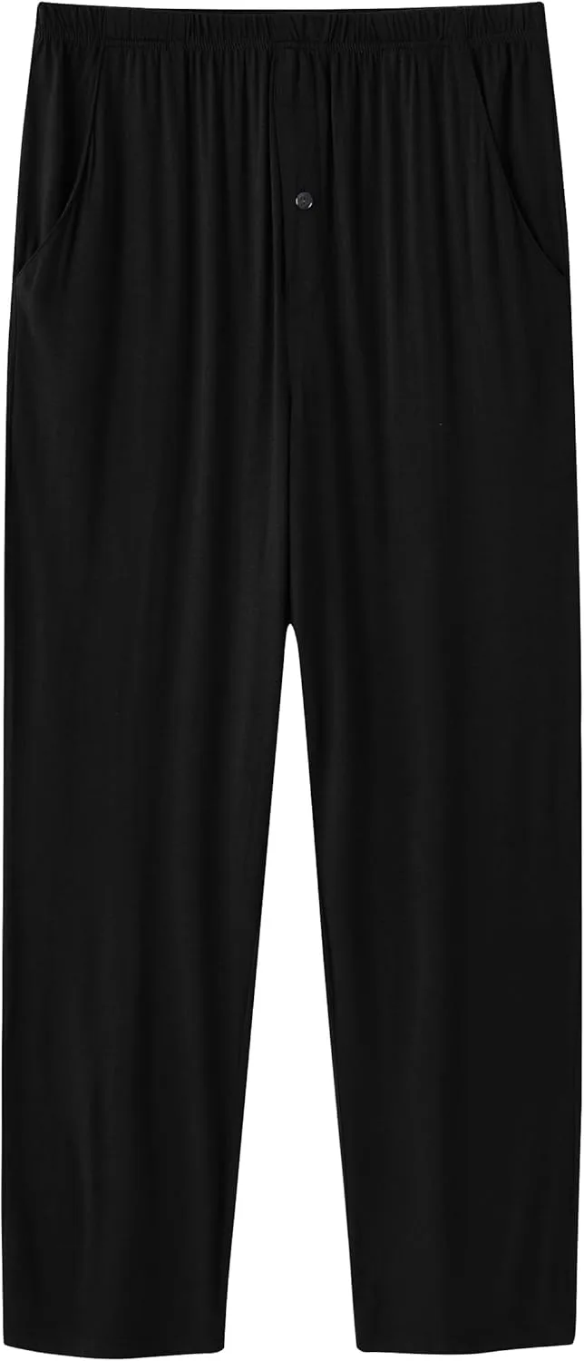 JINSHI Mens Modal Pajama Pants Soft Elastic Waist Mens Comfy Sleep Pants Lounge Pants with Pockets