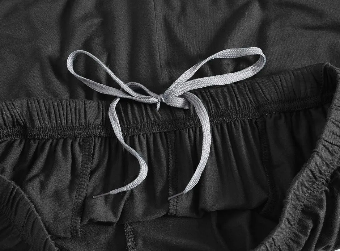 JINSHI Mens Pajama Shorts,Male Lounge Sleep Shorts Ultra Soft Comfortable Light Sleeping PJS Bottom Shorts 2Pack