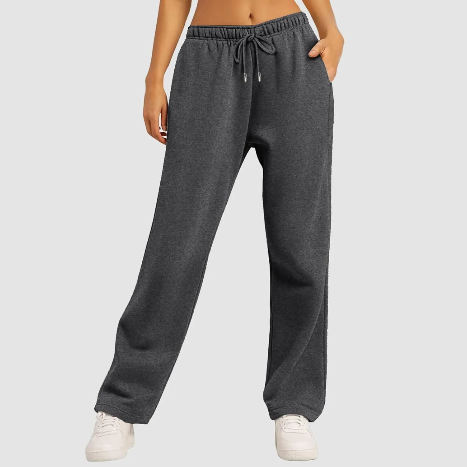 JiXiang Sweatpants for Women Yoga Pants High Waisted Pants with Pockets Casual Lounge Pants Trendy Comfort Joggers Pants