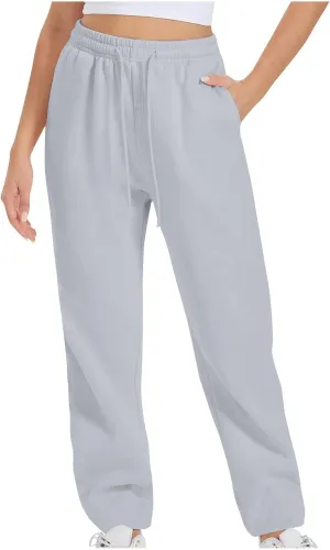 Joggers for Women, Women's Jogger Sweatpants Fleece Lined Winter Pants High Waisted Travel Pants Comfy Lounge Pants