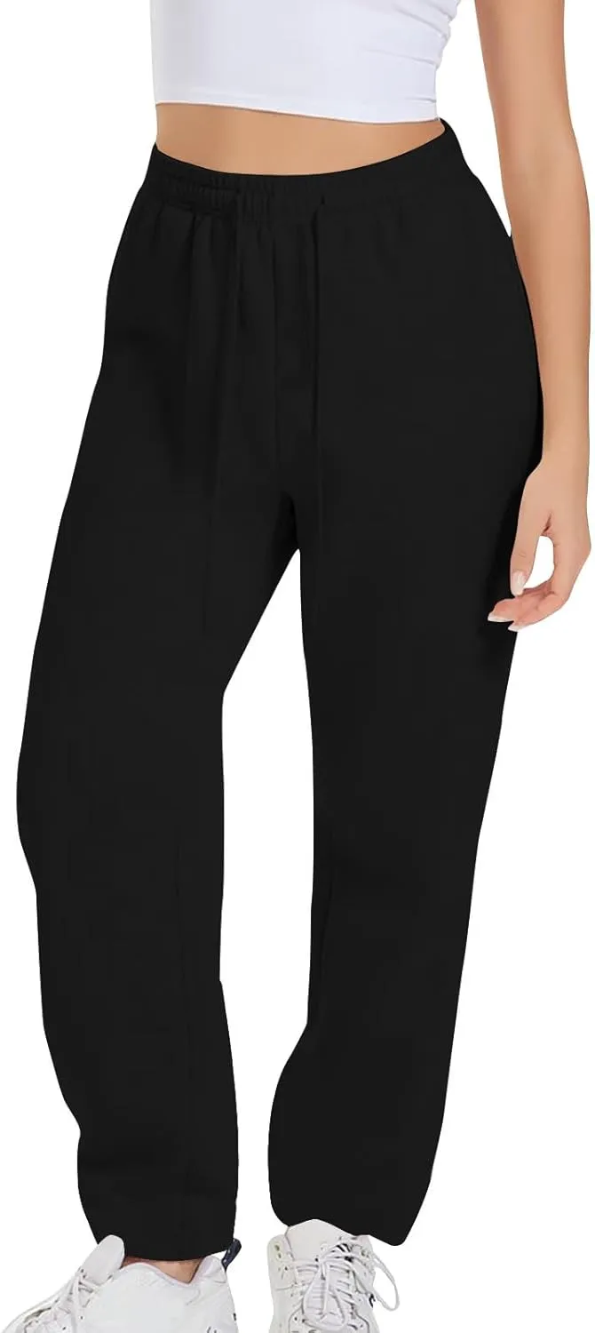 Joggers for Women, Women's Jogger Sweatpants Fleece Lined Winter Pants High Waisted Travel Pants Comfy Lounge Pants
