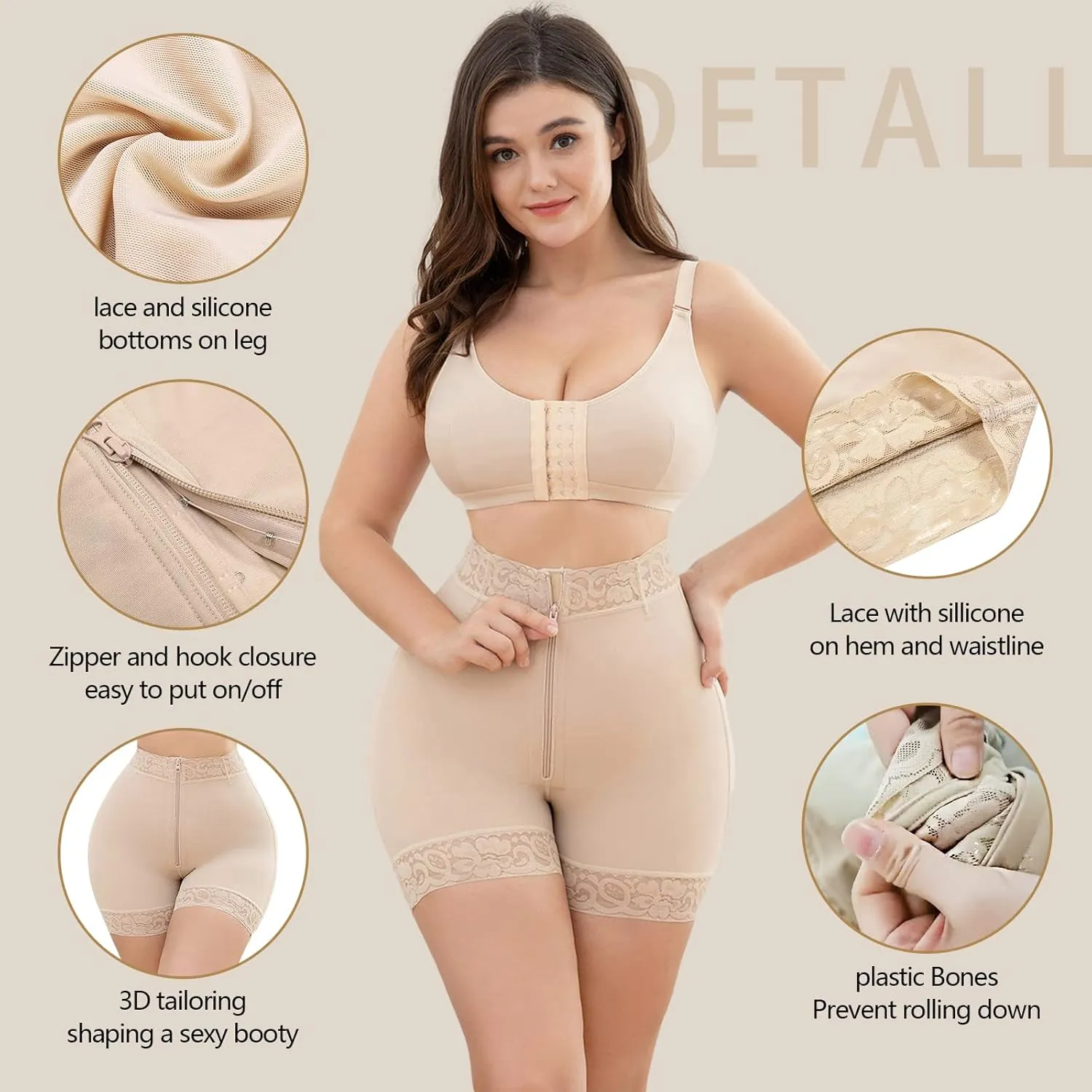 KELLYLEE Shapewear for Women Tummy Control High Waisted Butt Lifter Panties Compression Shorts Postpartum Underwear Boyshorts