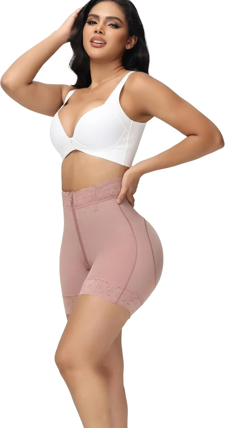 KELLYLEE Shapewear for Women Tummy Control High Waisted Butt Lifter Panties Compression Shorts Postpartum Underwear Boyshorts