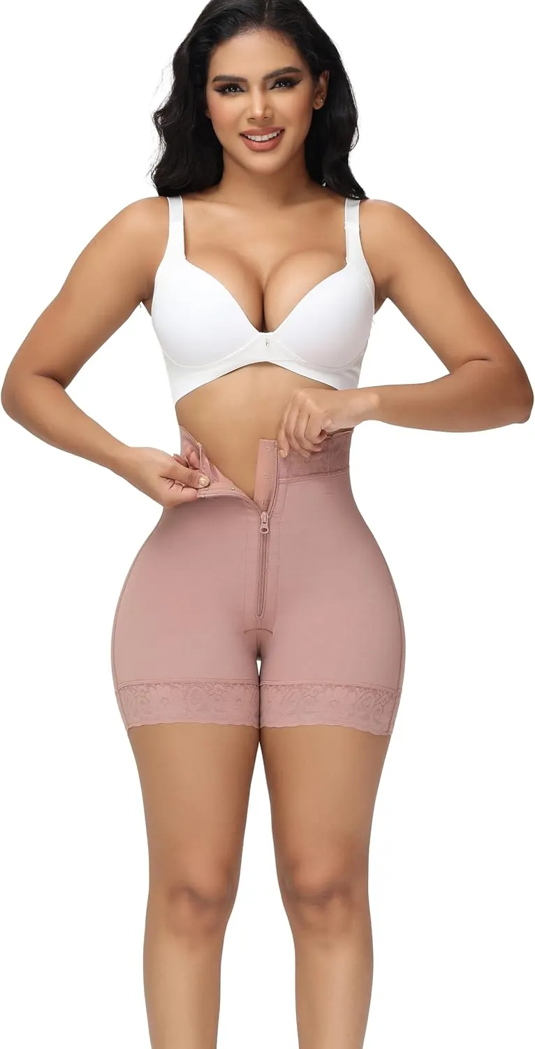 KELLYLEE Shapewear for Women Tummy Control High Waisted Butt Lifter Panties Compression Shorts Postpartum Underwear Boyshorts