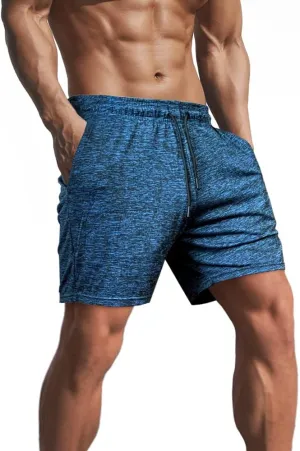 Lehmanlin Men's Bodybuilding Shorts 3/5 Inch Inseam Workout Training Muscle Short Shorts Stretch Quick Dry