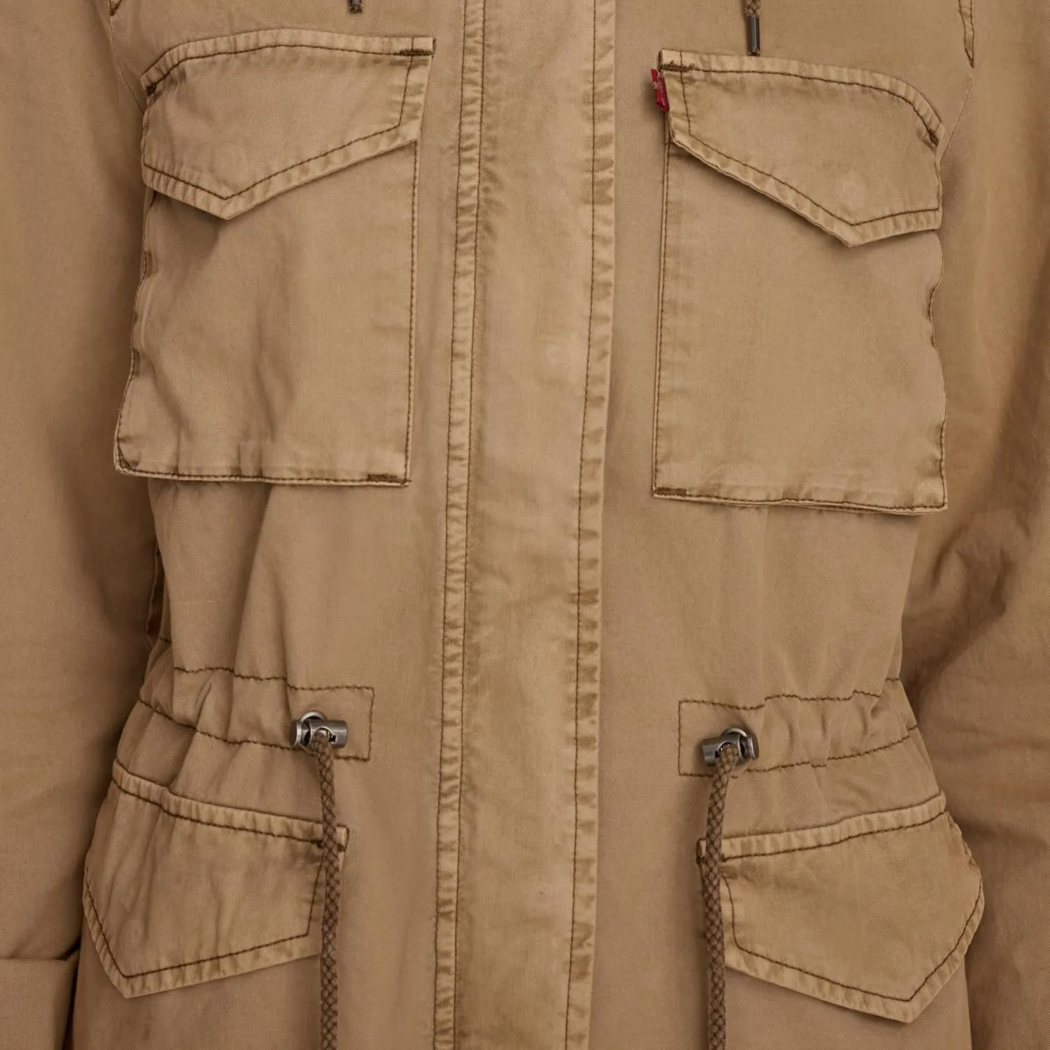 Levi's Women's Plus Four Pocket Hooded Military Jacket